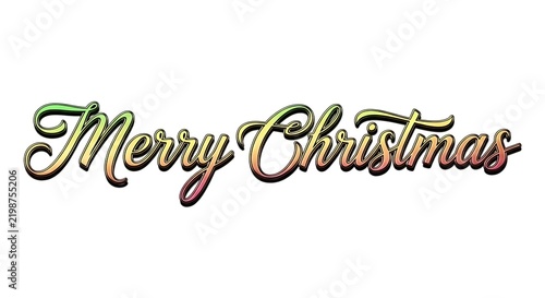Merry christmas greeting with ornate typography