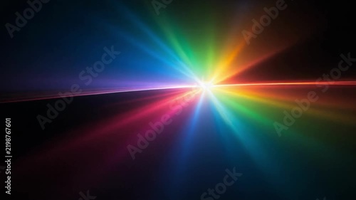 Multicolor spectrum flare burst overlay seamless loop