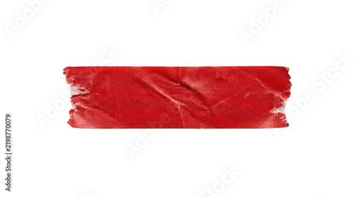 Red duct tape isolated on transparent background