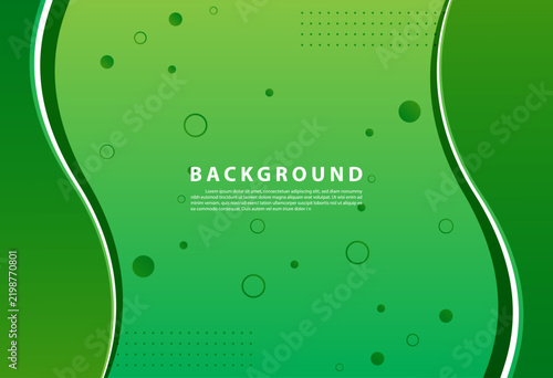 Green background vector illustration lighting effect graphic for text and message board design infographic