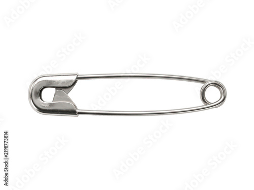 Simple silver safety pin with bent clasp