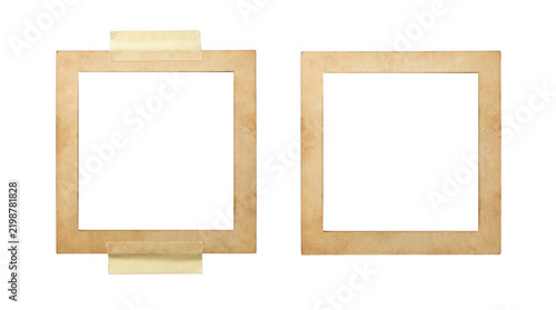 Old photo frames isolated on transparent background