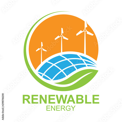 renewable energy logo vector icon.