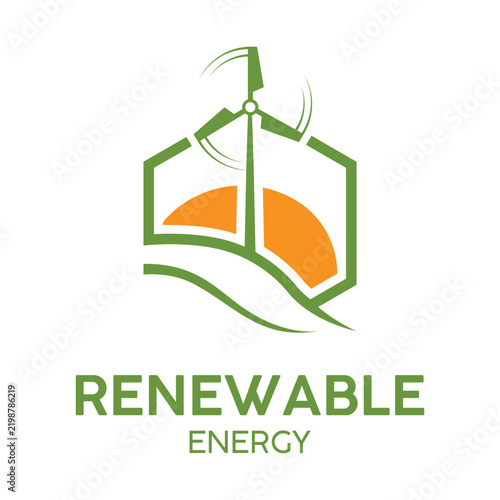 renewable energy logo vector icon.