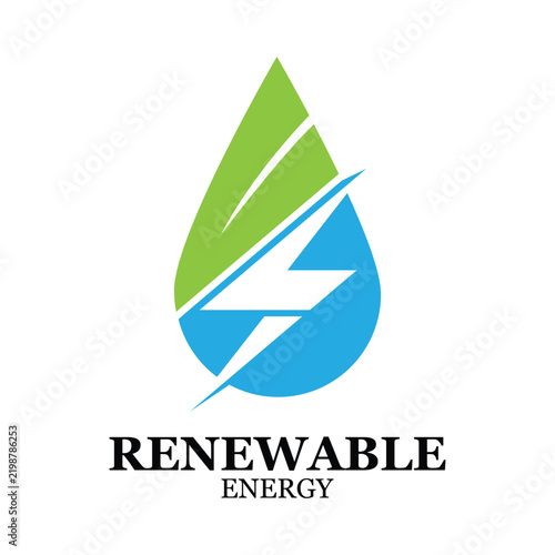 renewable energy logo vector icon.