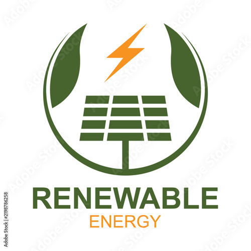 renewable energy logo vector icon.