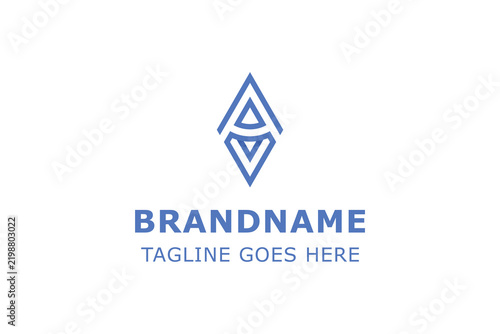 Letters AV or VA Diamond Logo, symbolizing value, balance, and timeless elegance