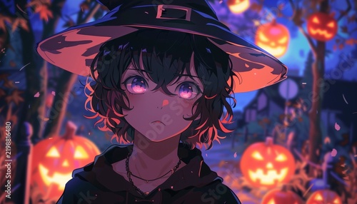Cute Anime Cartoon Boy Character Illustration
