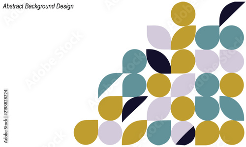 Minimalist abstract geometric pattern with layered shapes and gradient fill for modern digital design