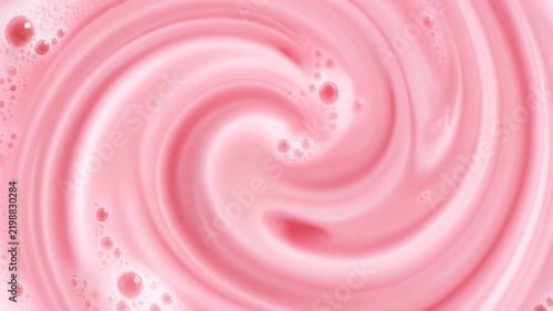 Abstract Raspberry Yogurt Foam Background in Blush Pink