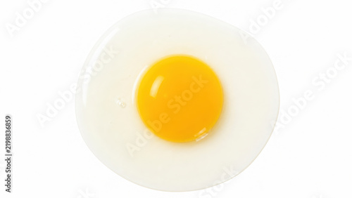 Sunny side up fried egg isolated on background, for recipe egg, yolk egg generated, using ai