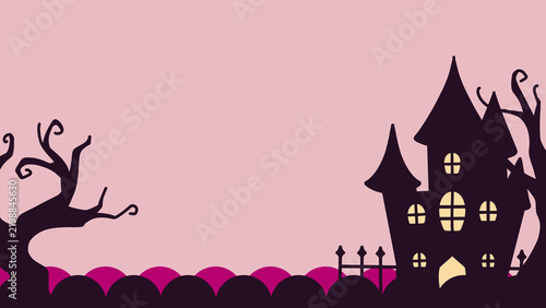 Tapety artystyczne ハロウィンのピンク背景