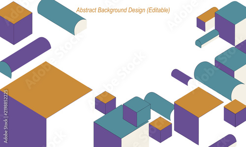 Minimalist geometric abstract background with layered shapes and gradient tones for modern design projects With Ediable Colours