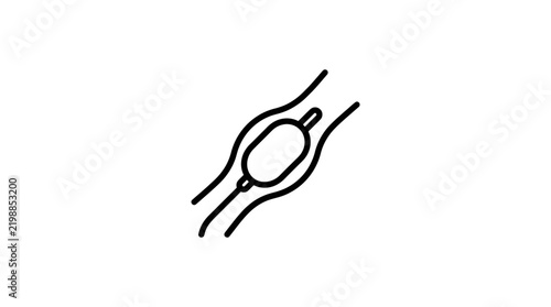 Balloon Angioplasty Icon - Medical Procedure Symbol, Isolated