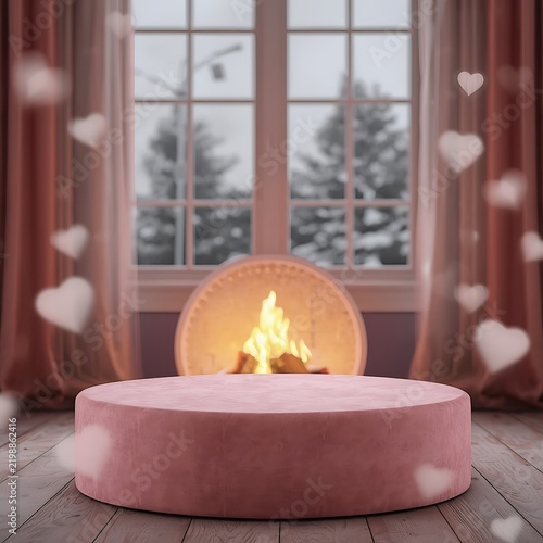 living room with fireplace