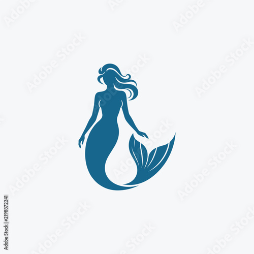 Bild auf Leinwand Mermaid Design Logo