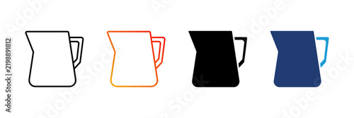 ilk jug, milk jug icon, milk pitcher, milk pitcher icon, milk frothing jug, milk frother, coffee milk jug, latte art pitcher, barista pitcher, barista tool, coffee accessory, coffee equipment.