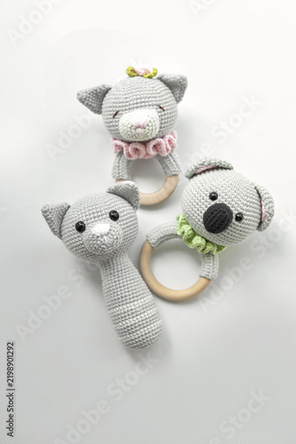 Handmade Knitted Baby Toys and Rattles in Cozy Nursery, Wooden Toys and Natural Decor, Warm Children’s Room, Artisan Craft, Montessori Inspired Play and Childhood Lifestyle