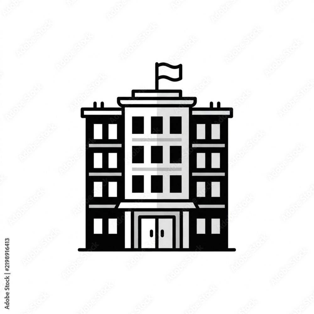 Fototapeta premium vector illustration of a building
