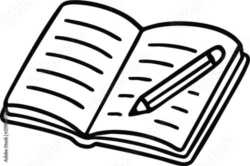 notebook and pencil