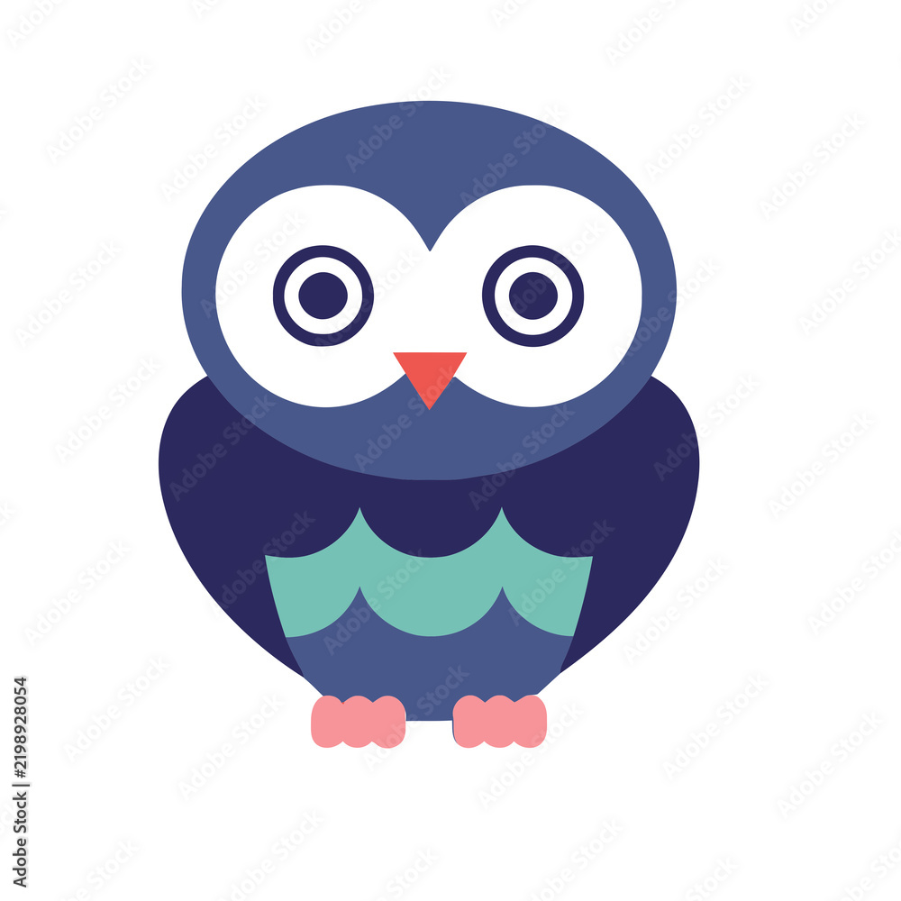 Fototapeta premium Cute cartoon owl illustration