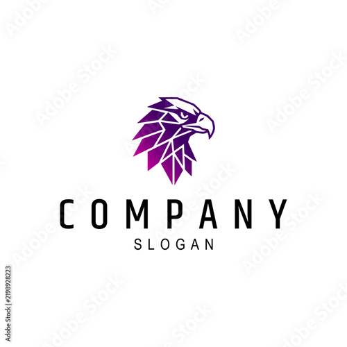 Geometric Polygonal Eagle Head Vector Logo