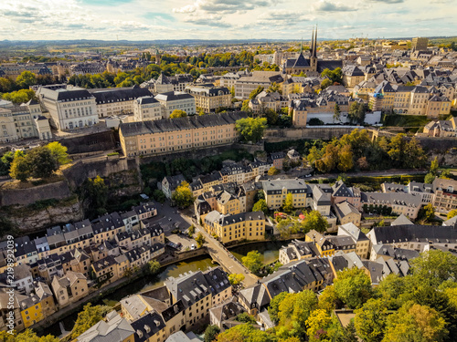 Luxembourg, the capital of the Grand Duchy of Luxembourg. The beautiful neighborhoods of Ville-Haute and Grund, listed as UNESCO World Heritage Sites 
