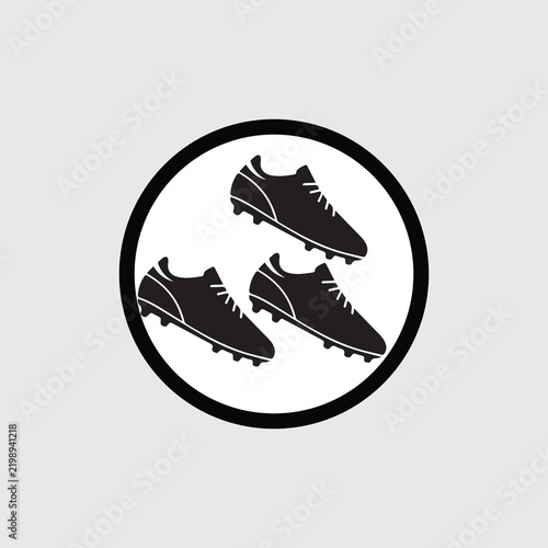 football Hattrick Assist boots or soccer cleats icon vector illustration