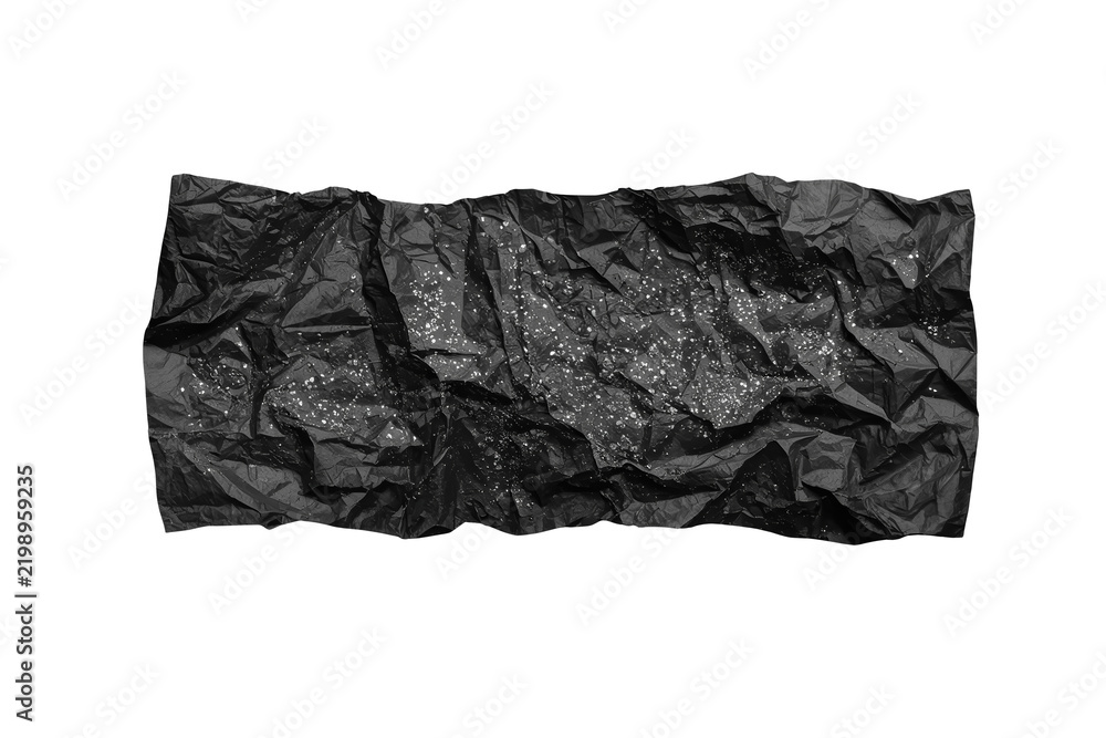 Fototapeta premium Dark crumpled foil rectangle