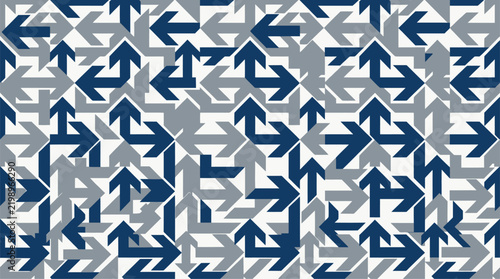 Abstract Arrow Pattern Background with Directional Arrows in Blue and Grey Tones for Digital Design and Concept Art