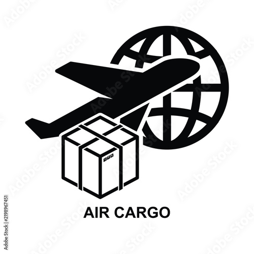 Air cargo icon isolated on background vector illustration.