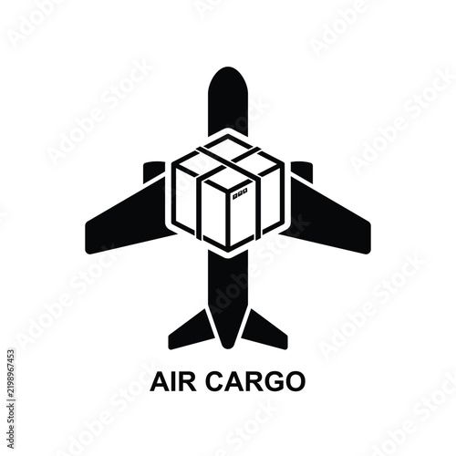 Air cargo icon isolated on background vector illustration.