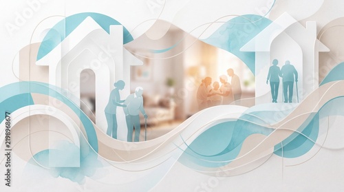 Home Healthcare and Elderly Assistance with Family Care Concept