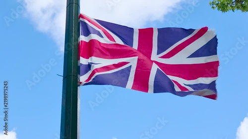 View of National flag of the United Kingdom.