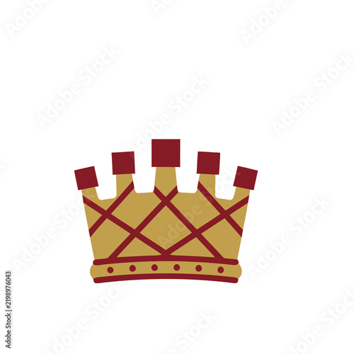 Cuadro en lienzo Gold and red crown illustration