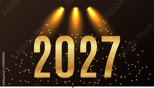 2027 New Year Celebration Modern Graphic Design for banner poster calendar cover and social media. vector illustration.