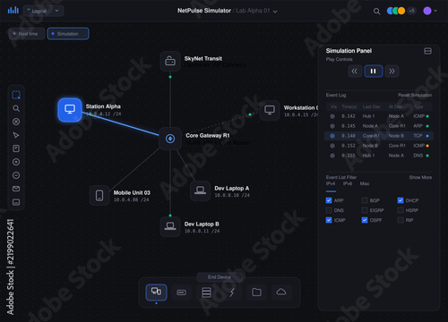 Cryptocurrency exchange platform dashboard with dark theme and digital asset trading tools
