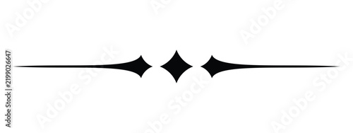 Elegant decorative divider with three diamond shapes