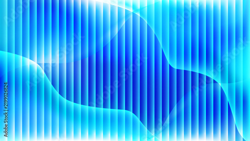Abstract blue glass effect vertical lines background