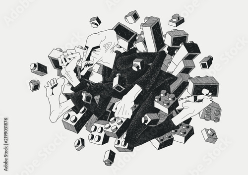 Konstfotografi Vector illustration of rebellion and nonconformism