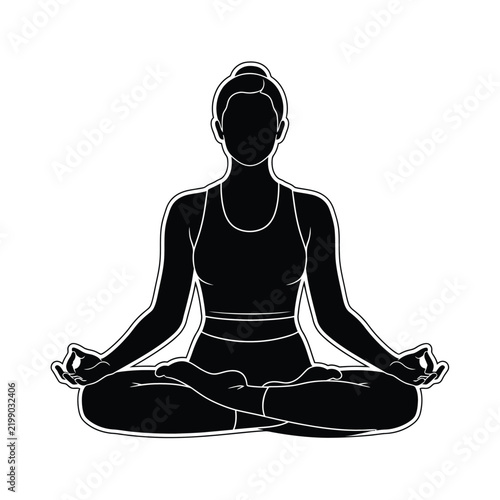 Woman meditating in lotus pose