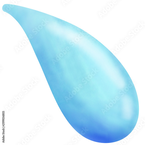 Blue Water Drop Sweat Drop Icon Cartoon Anime Sweat Emotion Element Vector Illustration