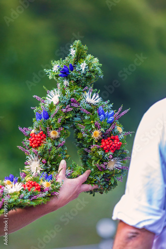 Viehscheid - Blumenschmuck - Kranzkuh - Allgäu - Krone