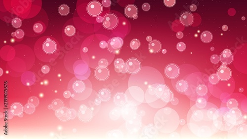Circular Bokeh Cascade Abstract Backdrop Layout Featuring Smooth Ambient Glow Dynamic Visual Depth and Copy Space for Presentation Design Rendered in Luxury Red Gold Tones