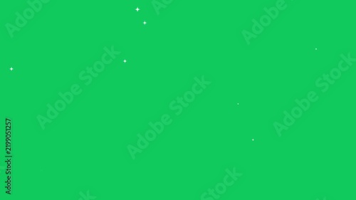 A captivating green screen overlay video element featuring animated magical twinkling star particles sparkling and glittering in a rhythmic motion loop suitable for creative digital video compositions