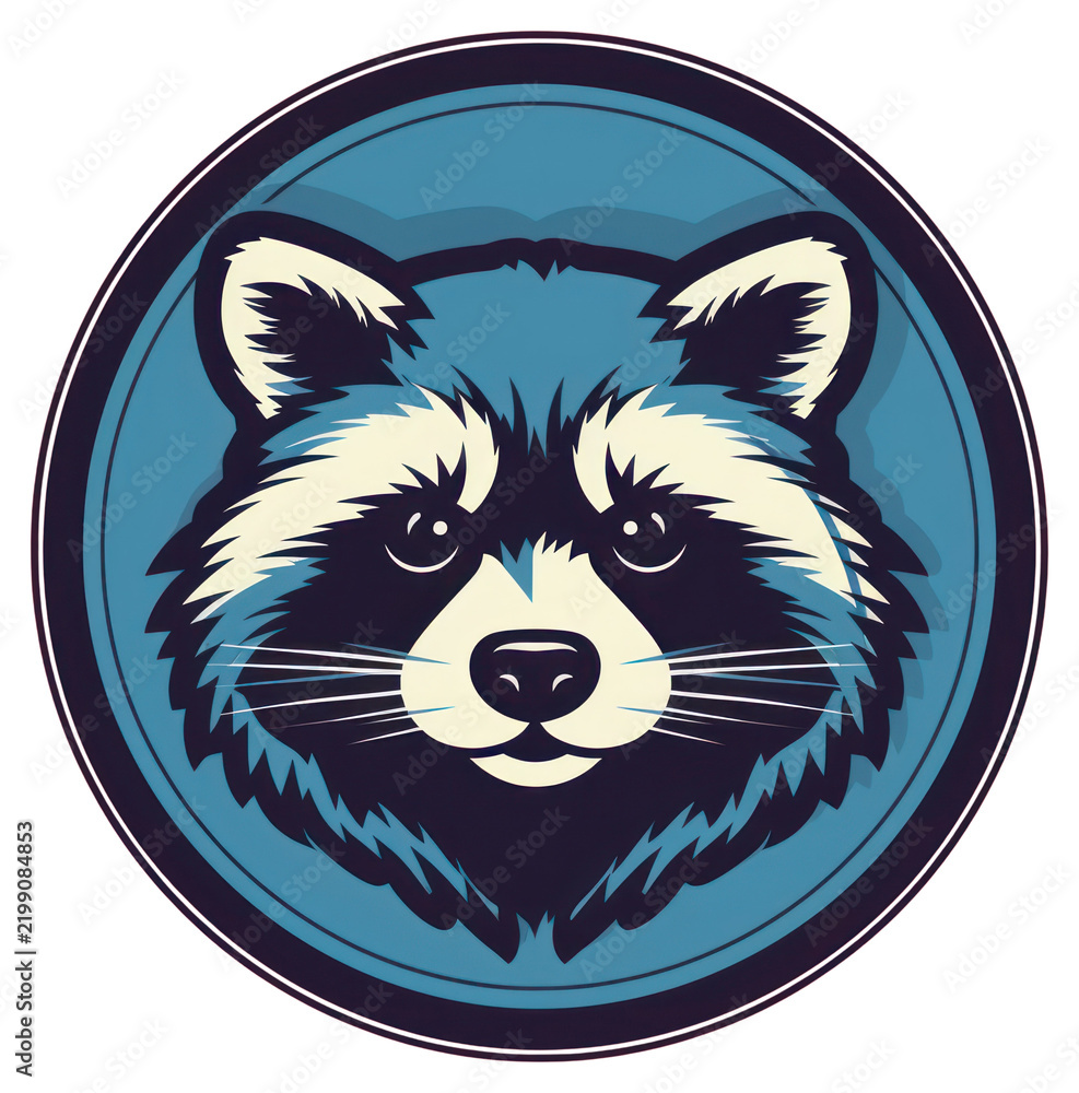 Obraz premium PNG Racoon logo raccoon mammal.
