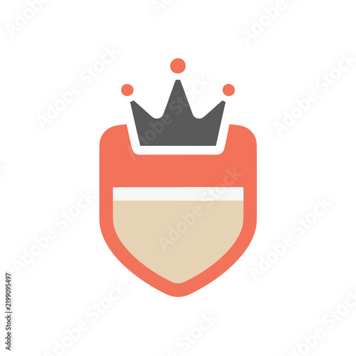 Obraz na plátně Crown and Shield Icon