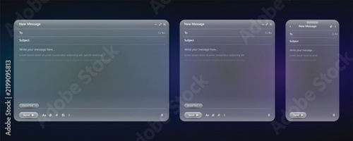 Modern Responsive Email Message Interface Design Across Multiple Device Screens