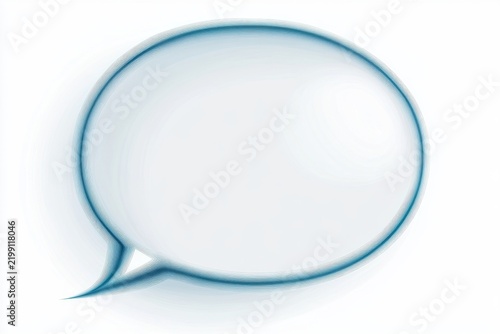 Blank speech bubble for dialogue and communication