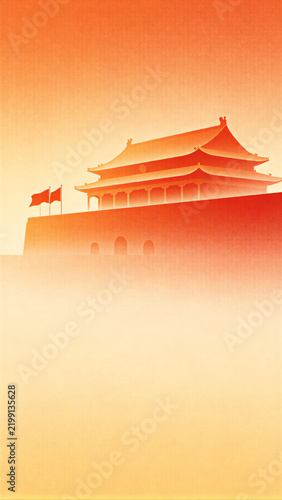 China National Day illustration poster design